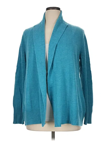 Pre-owned Coldwater Creek Cardigan Sweater In Teal