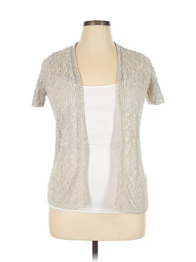 Pre-owned Coldwater Creek Cardigan Sweater In White