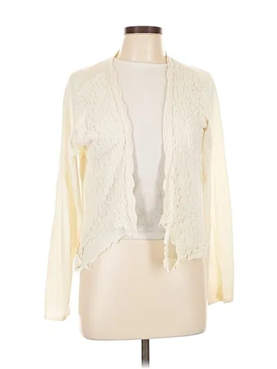 Pre-owned Coldwater Creek Cardigan Sweater In White