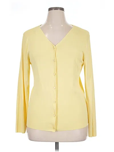 Pre-owned Coldwater Creek Cardigan Sweater In Yellow