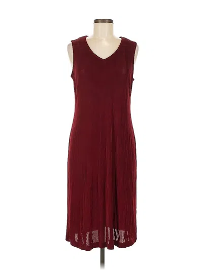 Pre-owned Coldwater Creek Casual Dress In Burgundy