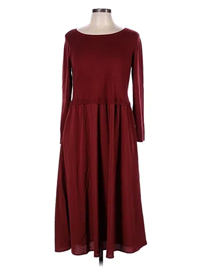 Pre-owned Coldwater Creek Casual Dress In Burgundy