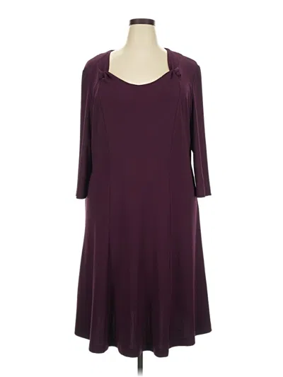 Pre-owned Coldwater Creek Casual Dress In Burgundy