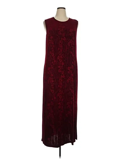 Pre-owned Coldwater Creek Casual Dress In Burgundy