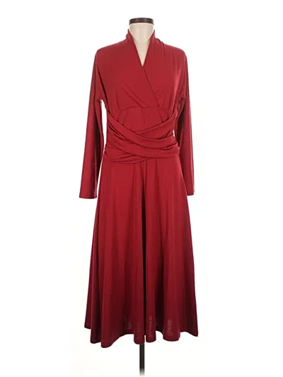 Pre-owned Coldwater Creek Casual Dress In Burgundy