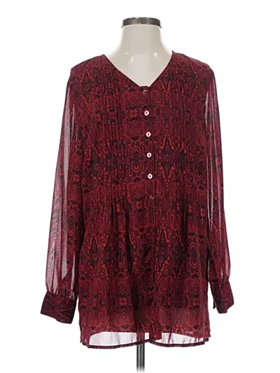 Pre-owned Coldwater Creek Casual Dress In Burgundy