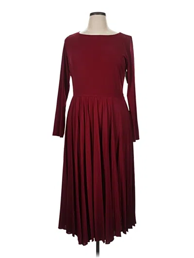 Pre-owned Coldwater Creek Casual Dress In Burgundy