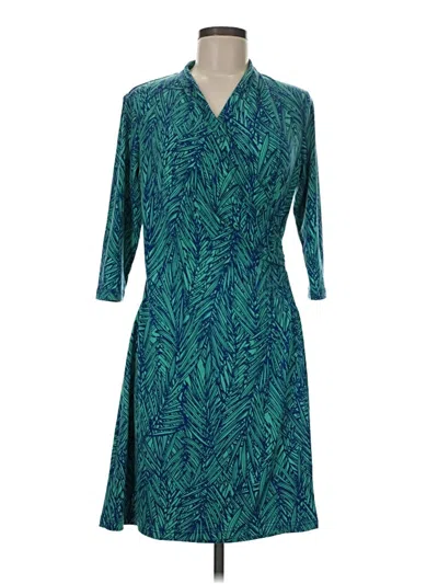 Pre-owned Coldwater Creek Casual Dress In Teal