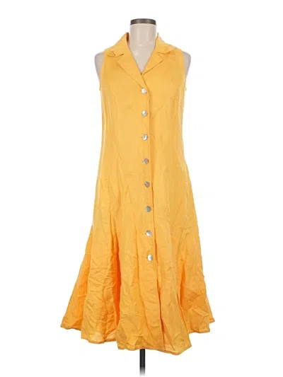 Pre-owned Coldwater Creek Casual Dress In Yellow