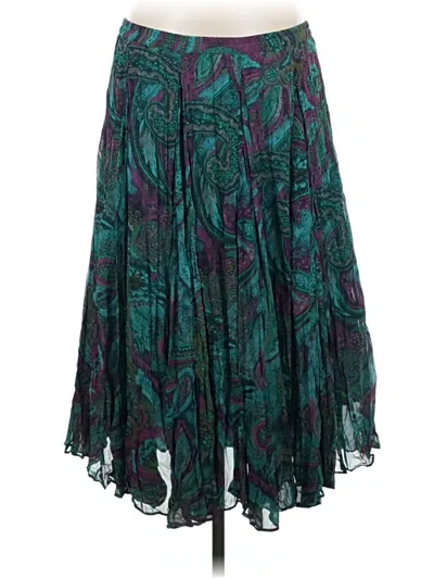 Pre-owned Coldwater Creek Casual Skirt In Teal