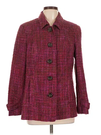 Pre-owned Coldwater Creek Coat In Burgundy