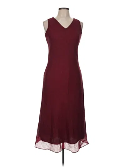 Pre-owned Coldwater Creek Cocktail Dress In Burgundy