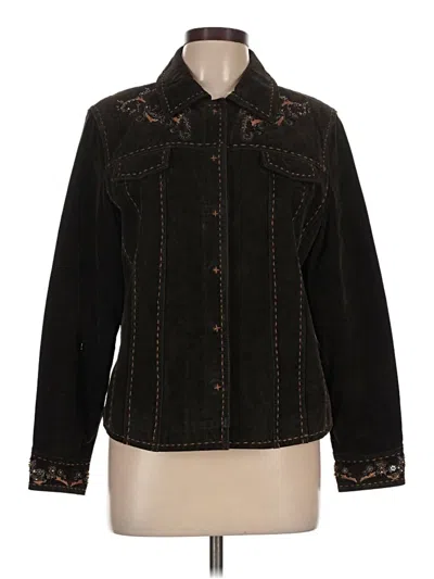 Pre-owned Coldwater Creek Denim Jacket In Black