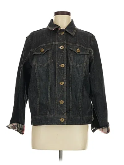 Pre-owned Coldwater Creek Denim Jacket In Black