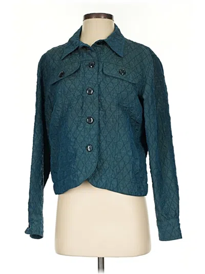 Pre-owned Coldwater Creek Denim Jacket In Teal