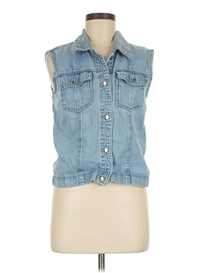 Pre-owned Coldwater Creek Denim Vest In Blue
