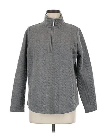 Pre-owned Coldwater Creek Fleece Jacket In Gray