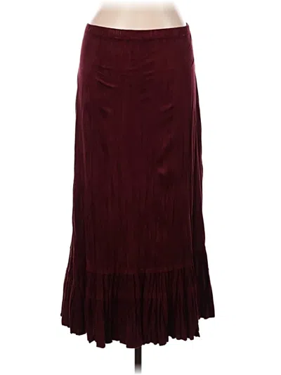Pre-owned Coldwater Creek Formal Skirt In Burgundy