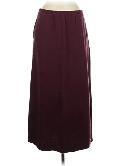 Pre-owned Coldwater Creek Formal Skirt In Burgundy