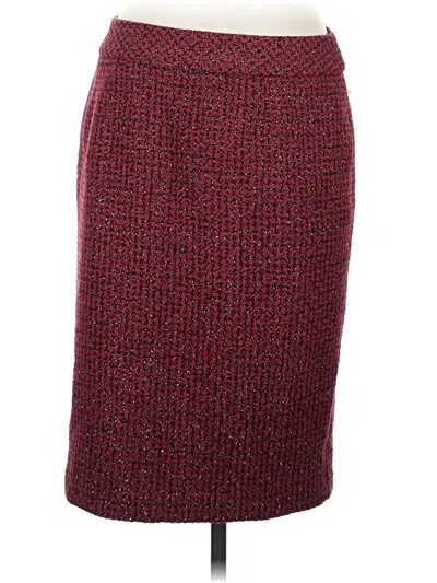 Pre-owned Coldwater Creek Formal Skirt In Burgundy