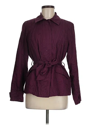 Pre-owned Coldwater Creek Jacket In Burgundy
