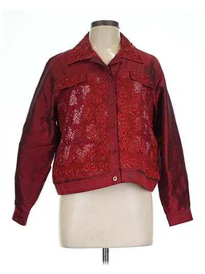 Pre-owned Coldwater Creek Jacket In Burgundy