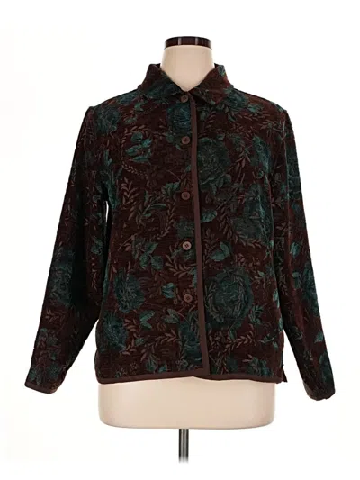 Pre-owned Coldwater Creek Jacket In Burgundy
