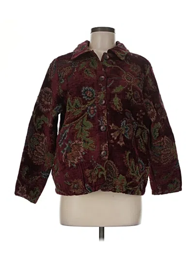 Pre-owned Coldwater Creek Jacket In Burgundy
