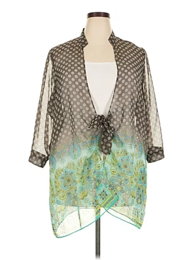 Pre-owned Coldwater Creek Kimono In Green