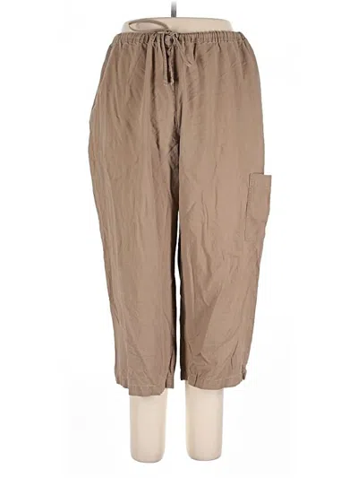 Pre-owned Coldwater Creek Linen Pants In Brown