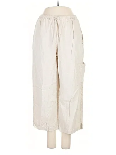Pre-owned Coldwater Creek Linen Pants In White