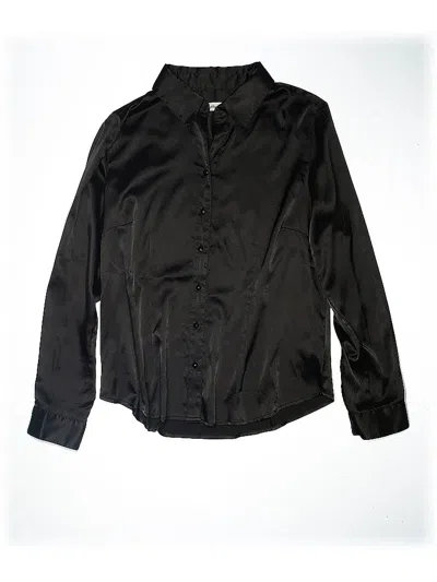 Pre-owned Coldwater Creek Long Sleeve Blouse In Black