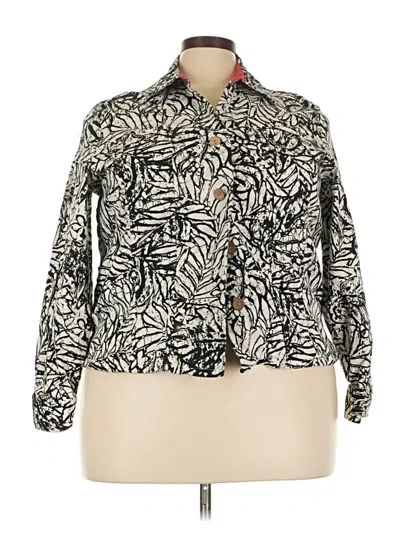 Pre-owned Coldwater Creek Long Sleeve Blouse In Black