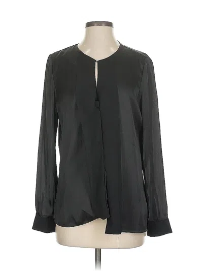 Pre-owned Coldwater Creek Long Sleeve Blouse In Black