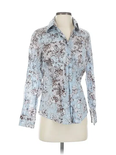 Pre-owned Coldwater Creek Long Sleeve Blouse In Blue