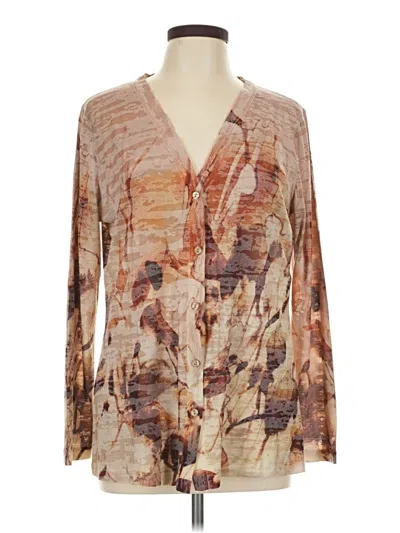 Pre-owned Coldwater Creek Long Sleeve Blouse In Brown