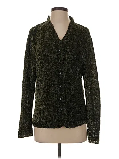 Pre-owned Coldwater Creek Long Sleeve Blouse In Green