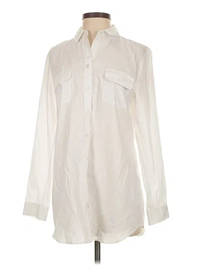 Pre-owned Coldwater Creek Long Sleeve Blouse In Ivory