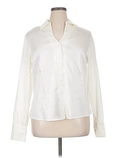 Pre-owned Coldwater Creek Long Sleeve Blouse In Ivory