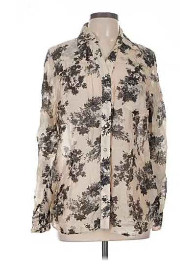 Pre-owned Coldwater Creek Long Sleeve Blouse In Ivory