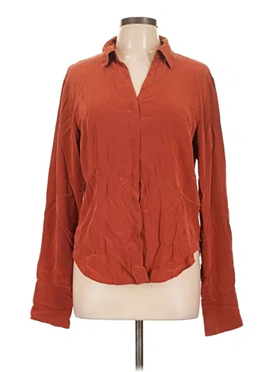 Pre-owned Coldwater Creek Long Sleeve Blouse In Orange