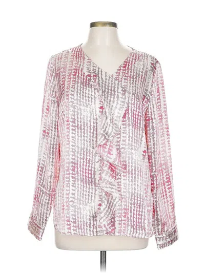 Pre-owned Coldwater Creek Long Sleeve Blouse In Pink