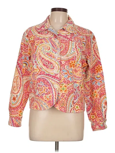 Pre-owned Coldwater Creek Long Sleeve Blouse In Pink