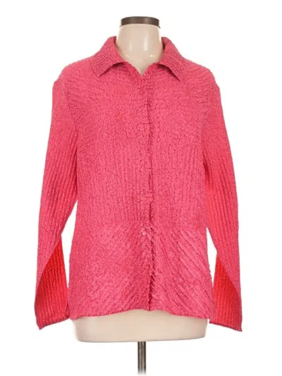Pre-owned Coldwater Creek Long Sleeve Blouse In Pink