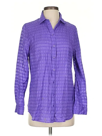 Pre-owned Coldwater Creek Long Sleeve Blouse In Purple