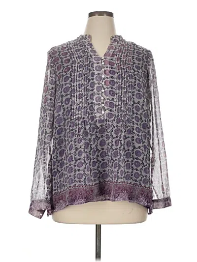 Pre-owned Coldwater Creek Long Sleeve Blouse In Purple