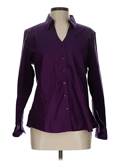 Pre-owned Coldwater Creek Long Sleeve Blouse In Purple