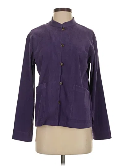 Pre-owned Coldwater Creek Long Sleeve Blouse In Purple