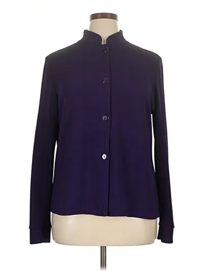 Pre-owned Coldwater Creek Long Sleeve Blouse In Purple