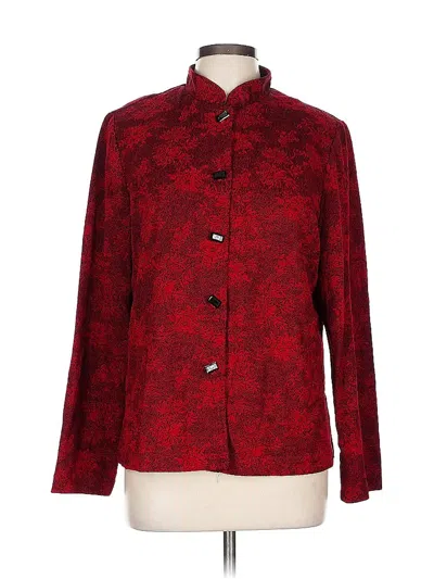 Pre-owned Coldwater Creek Long Sleeve Blouse In Red